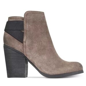 Kenneth Cole Reaction Might Make It Quartz Suede Ankle Boot Stacked Heel W 8